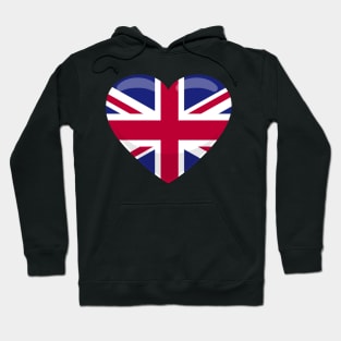 United Kingdom Flag Heart Hoodie